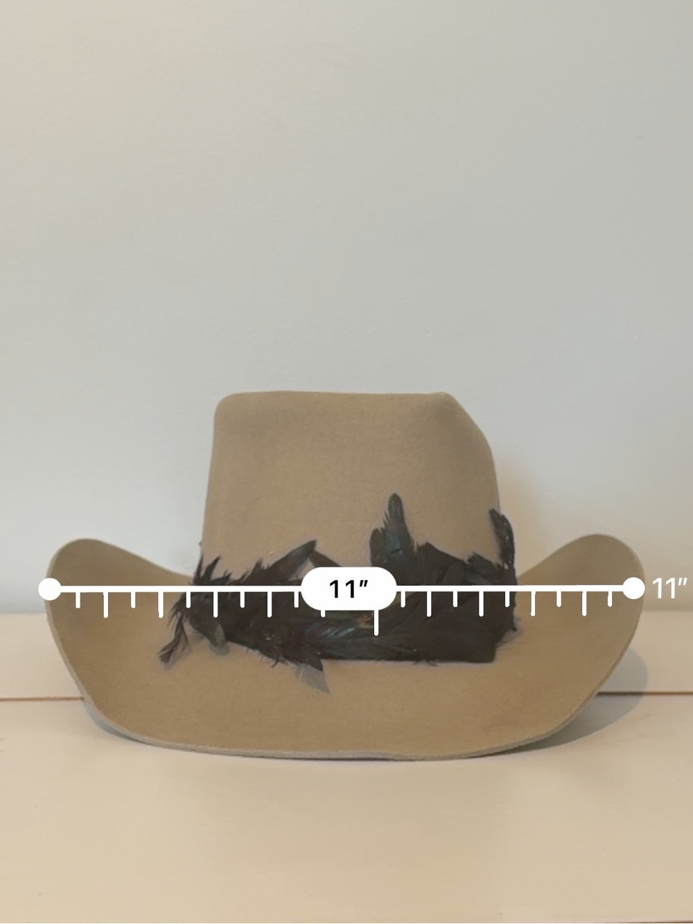 Smithbilt Hats Tan Light Grey Felt Material Cowboy Hat Nomad 7 1/4 size - Picture 9 of 12